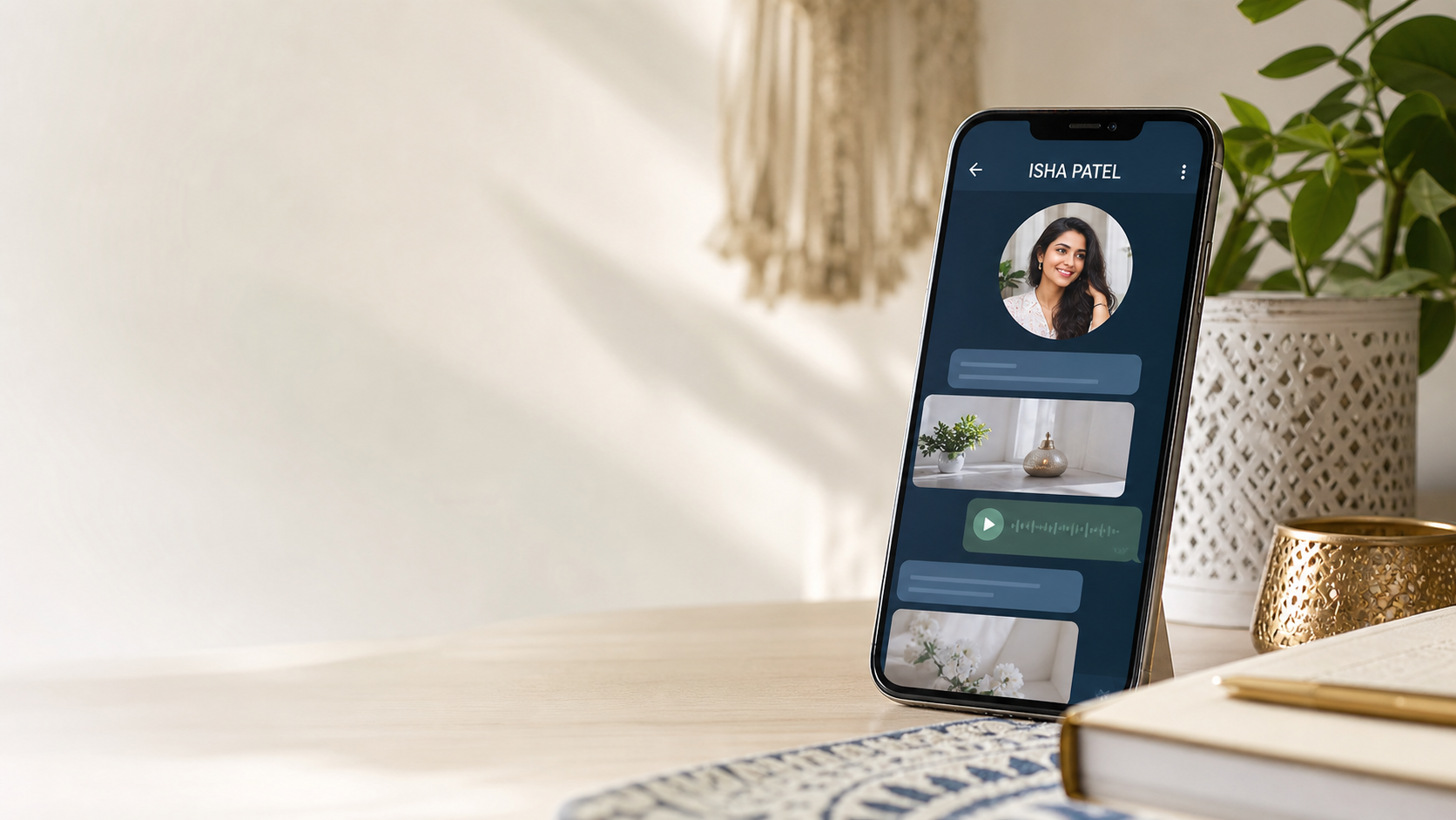 Phone preview for the ISHA PATEL Telegram channel